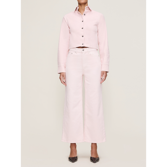 Hepburn Wide Leg High Rise Ankle, Powder Pink by DL1961