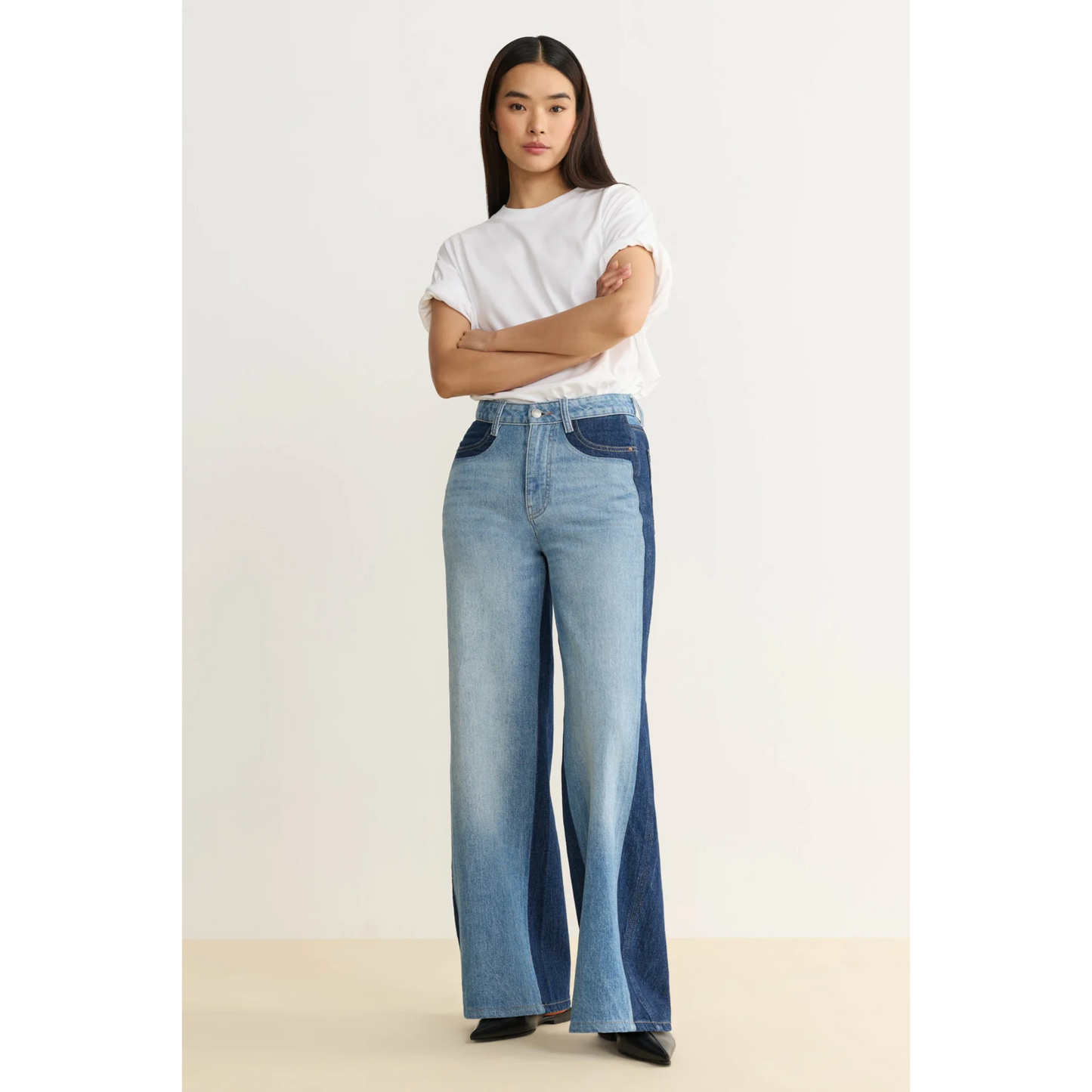 NCE Wide Leg Jeans, All Mixed Up by Warp + Weft