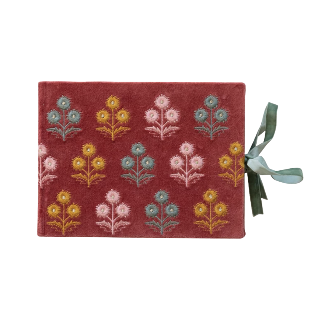 Embroidered Velvet Bound Photo Book by Creative Co-Op