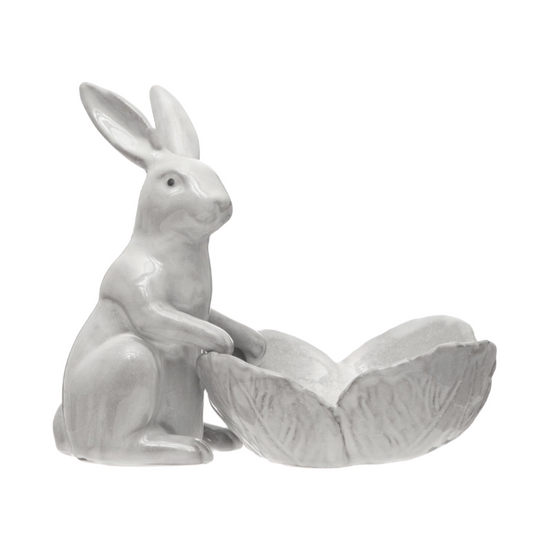Rabbit + Flower Bowl Set by Creative Co-Op