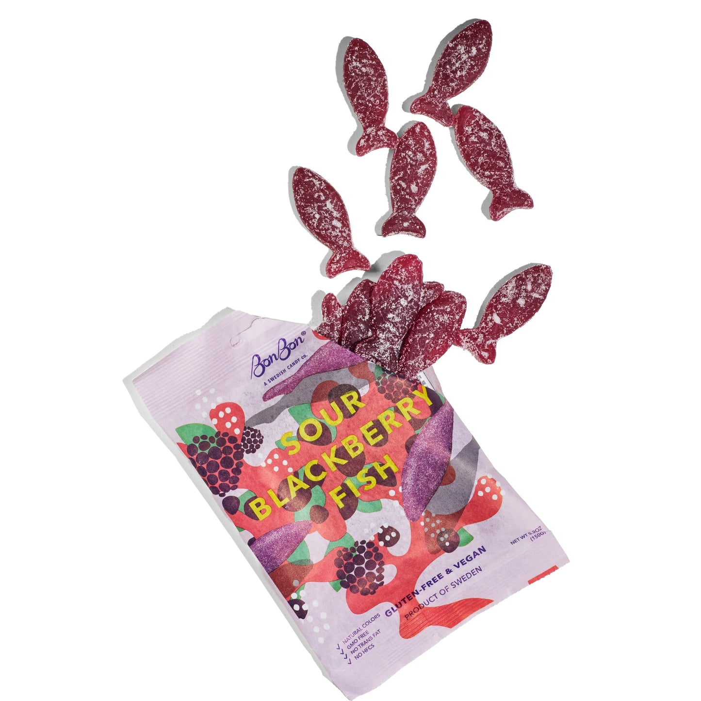 BonBon Sour Blackberry Fish Swedish Candy