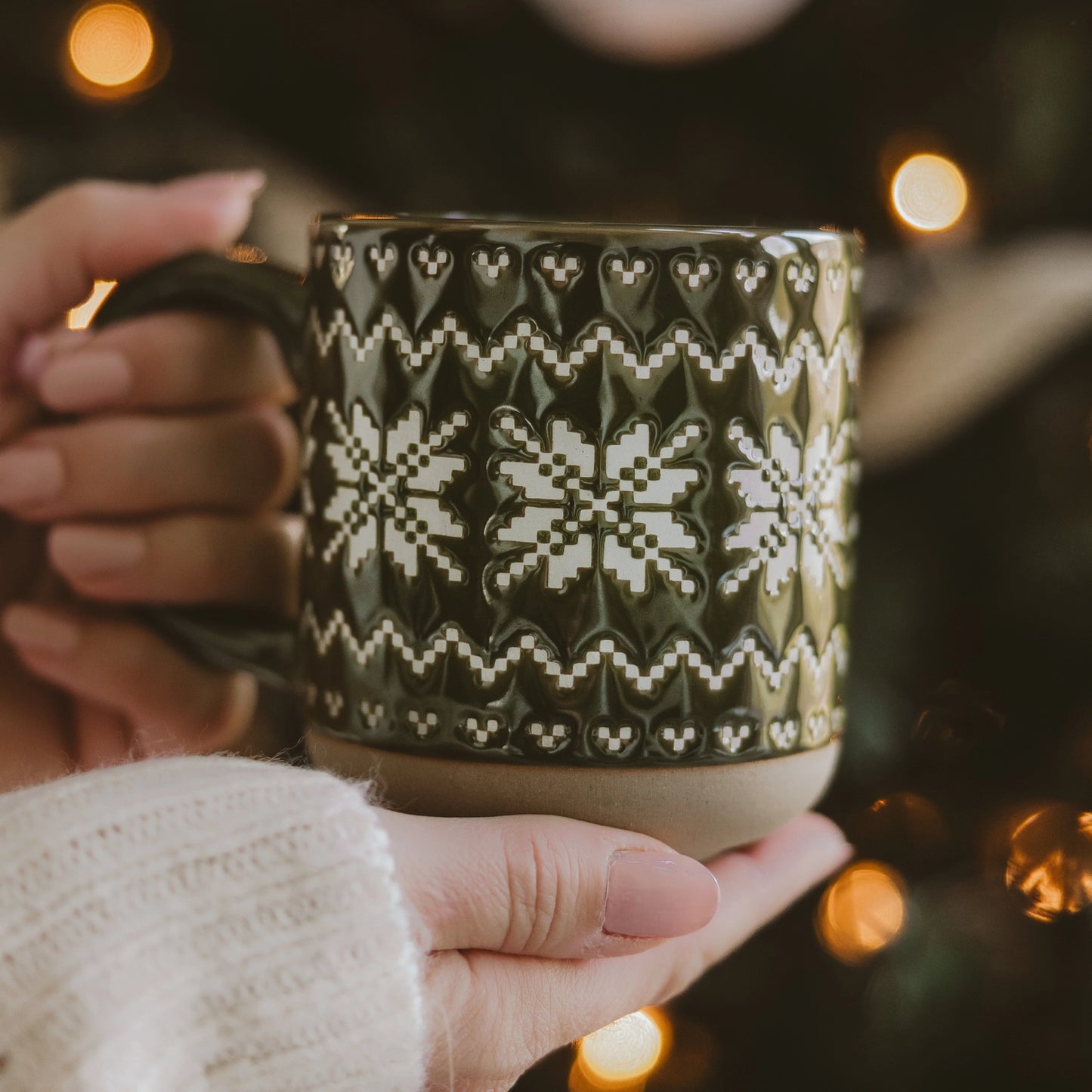 Green Fair Isle Sweater Coffee Mug