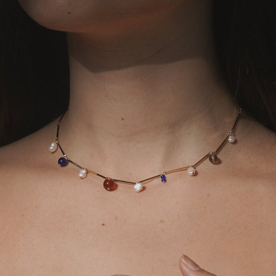 Fête Necklace - Blue by Lindsay Lewis