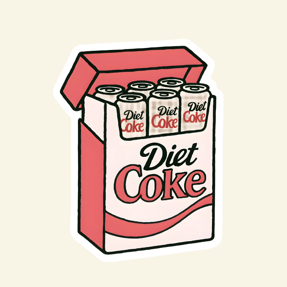Diet Coke Fridge Pack Vinyl Sticker