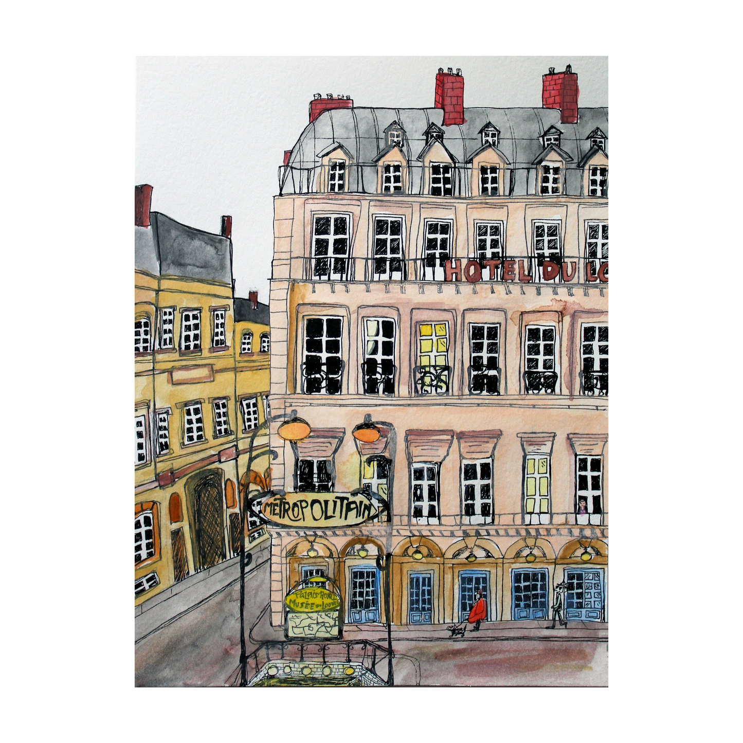 "Hôtel Du Louvre" Giclée Fine Art Print by Pascale Berkowitz