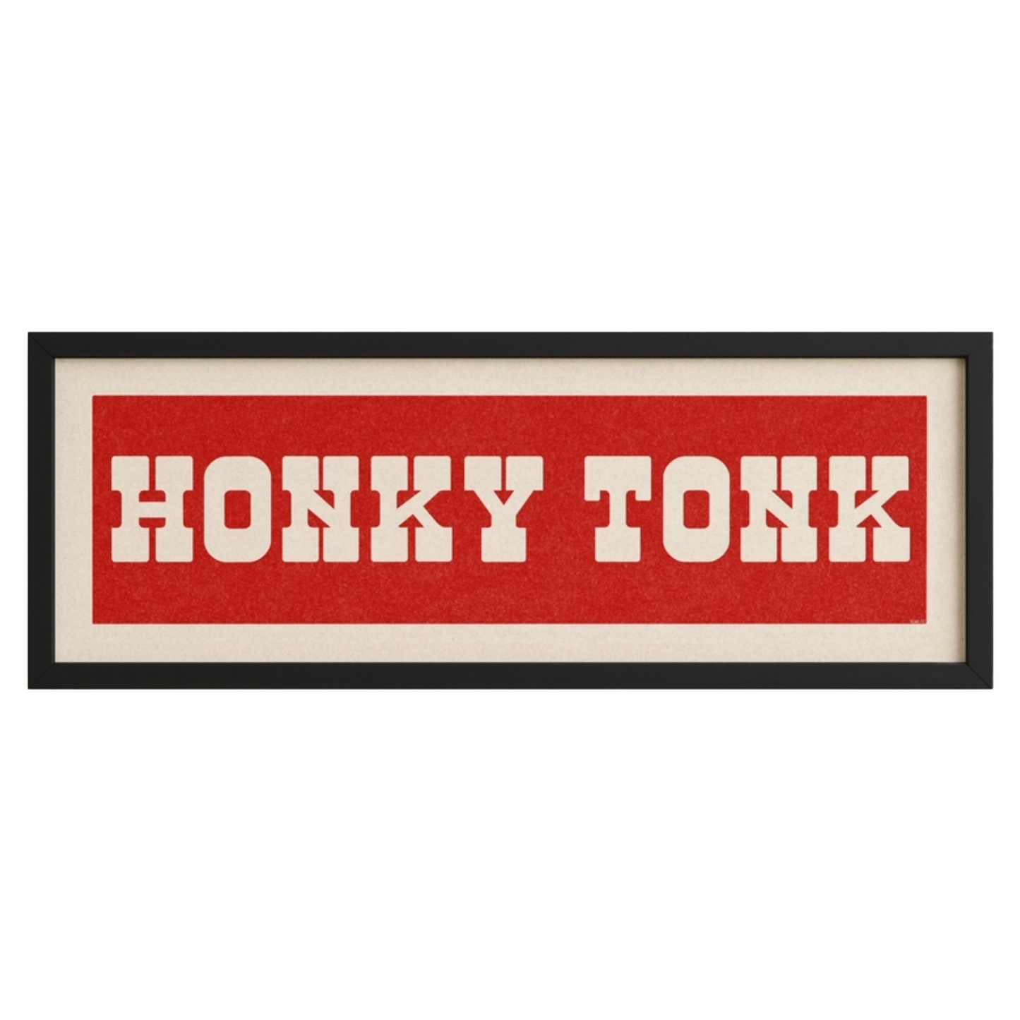 Honky Tonk Sign, Framed