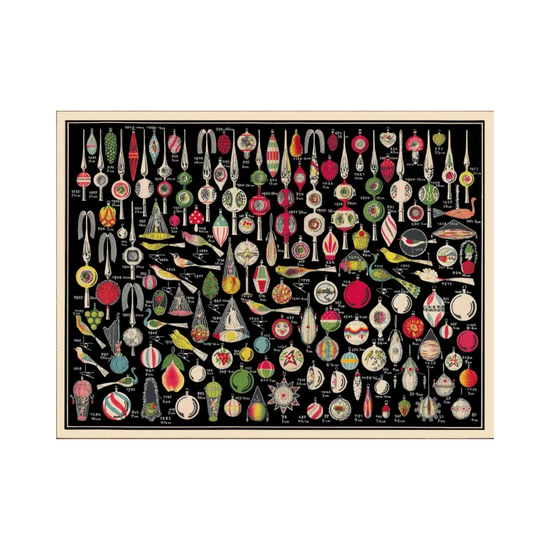 Christmas Ornaments Art Print, Framed by Antique Curiosities