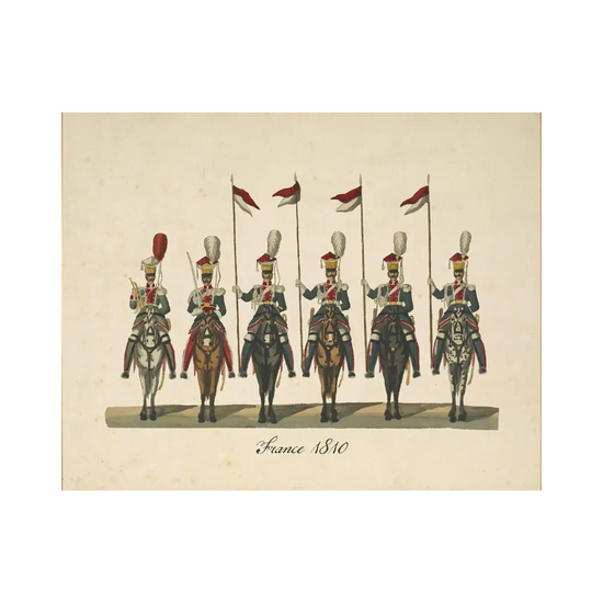 French Soldiers Art Print, Framed by Antique Curiosities