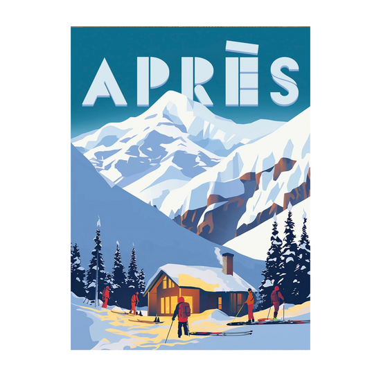 Apres Ski Art Print, Framed by Antique Curiosities