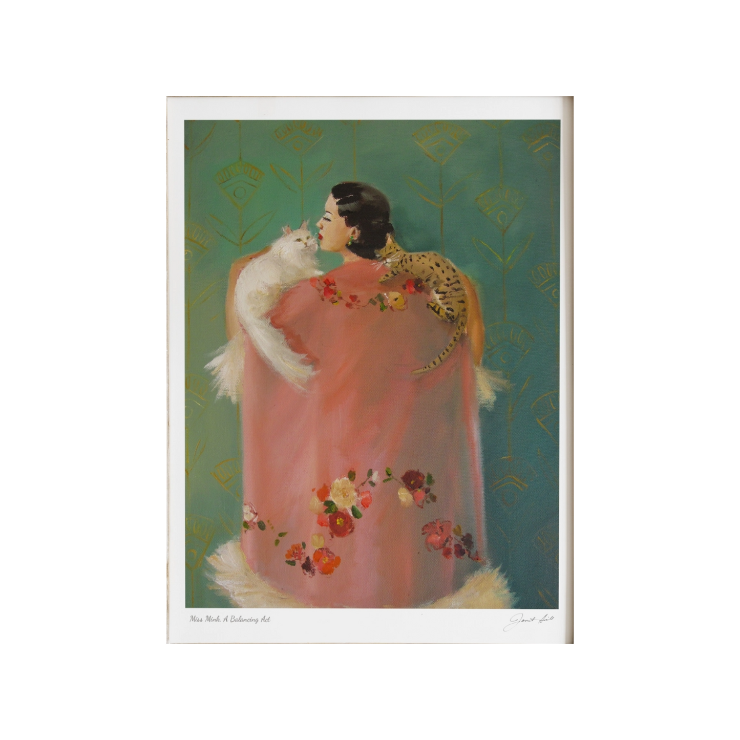 Miss Mink Balancing Act Art Print Janet Hill Studio