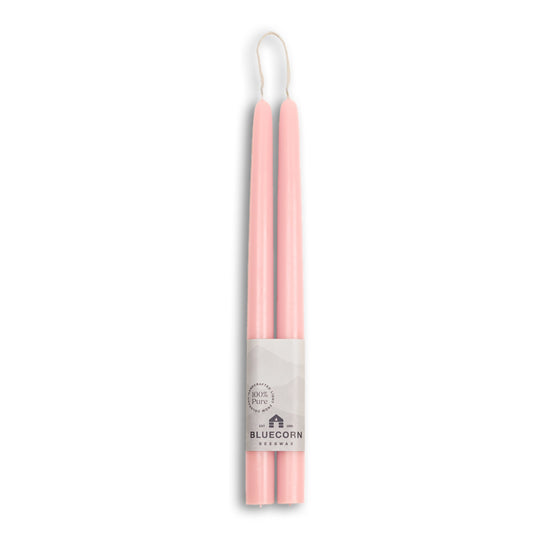 10" Dusty Rose Beeswax Taper Set