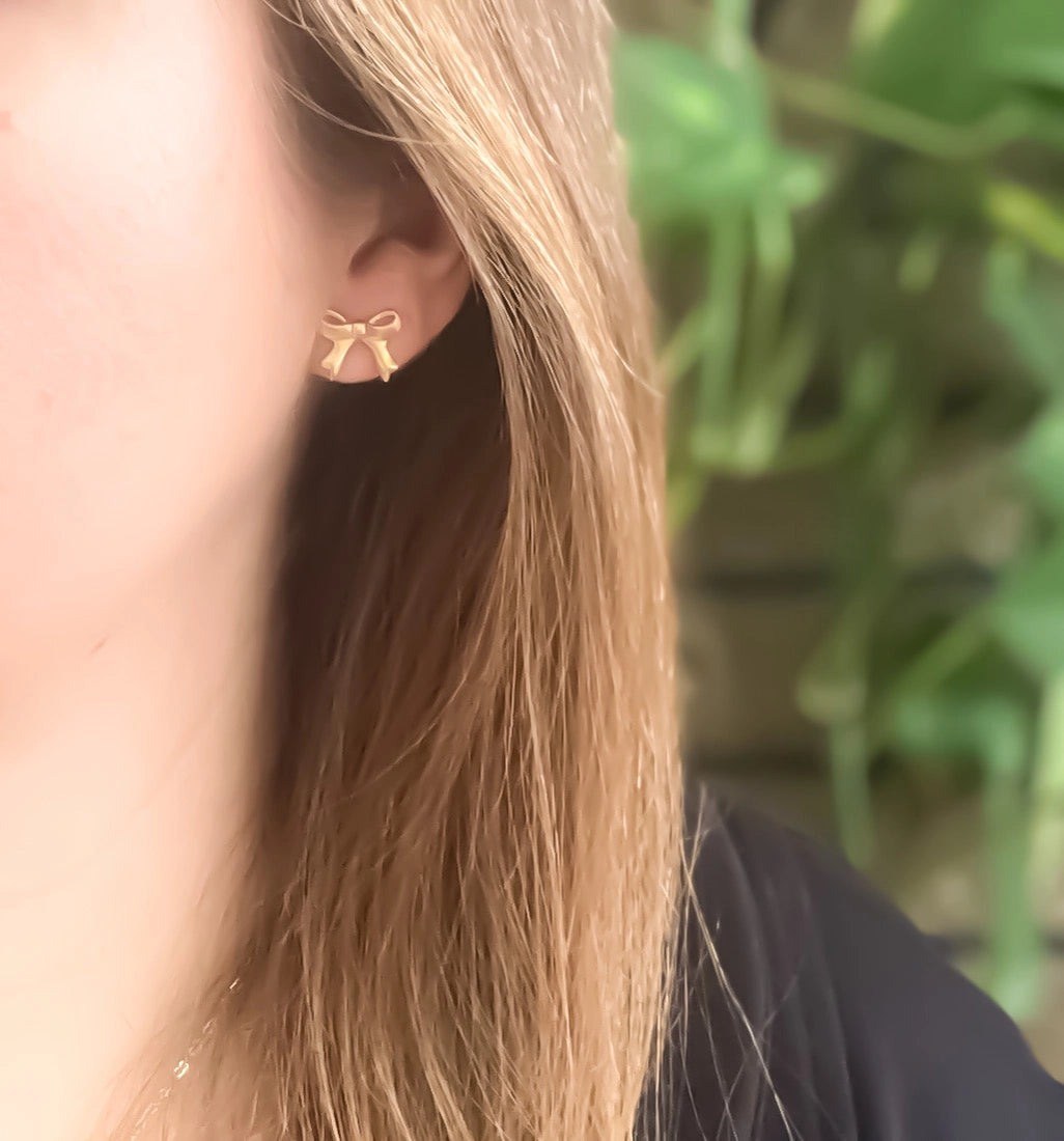 Mini Bow Stud Earrings by Michelle Starbuck Design