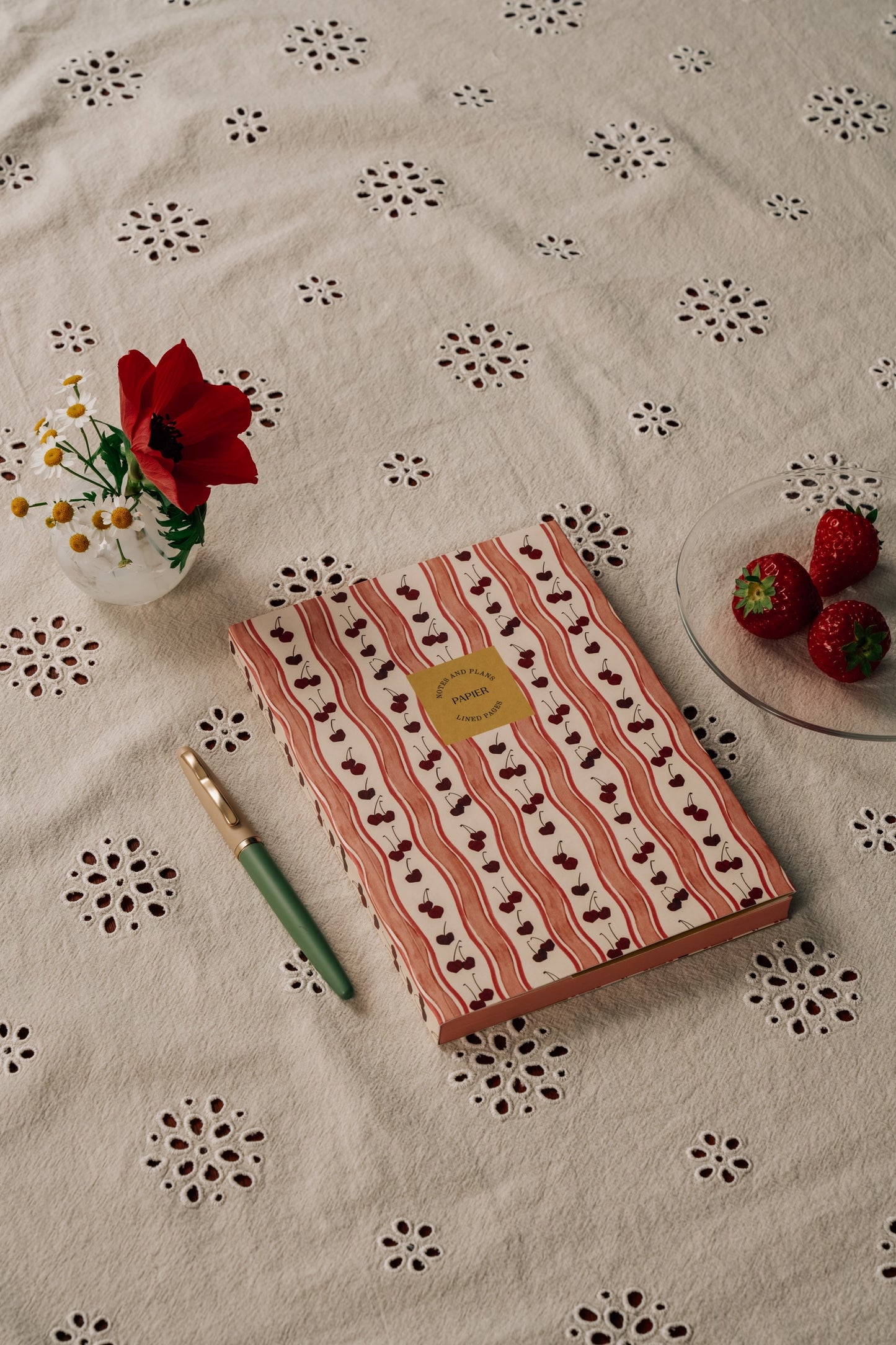 Cherry Wave Notebook by Papier