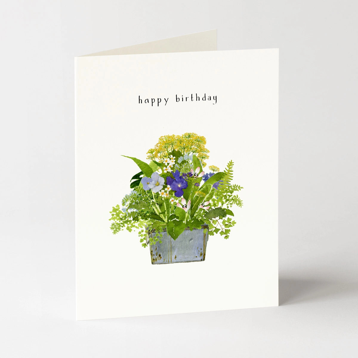 Flowers and Ferns Birthday Card
