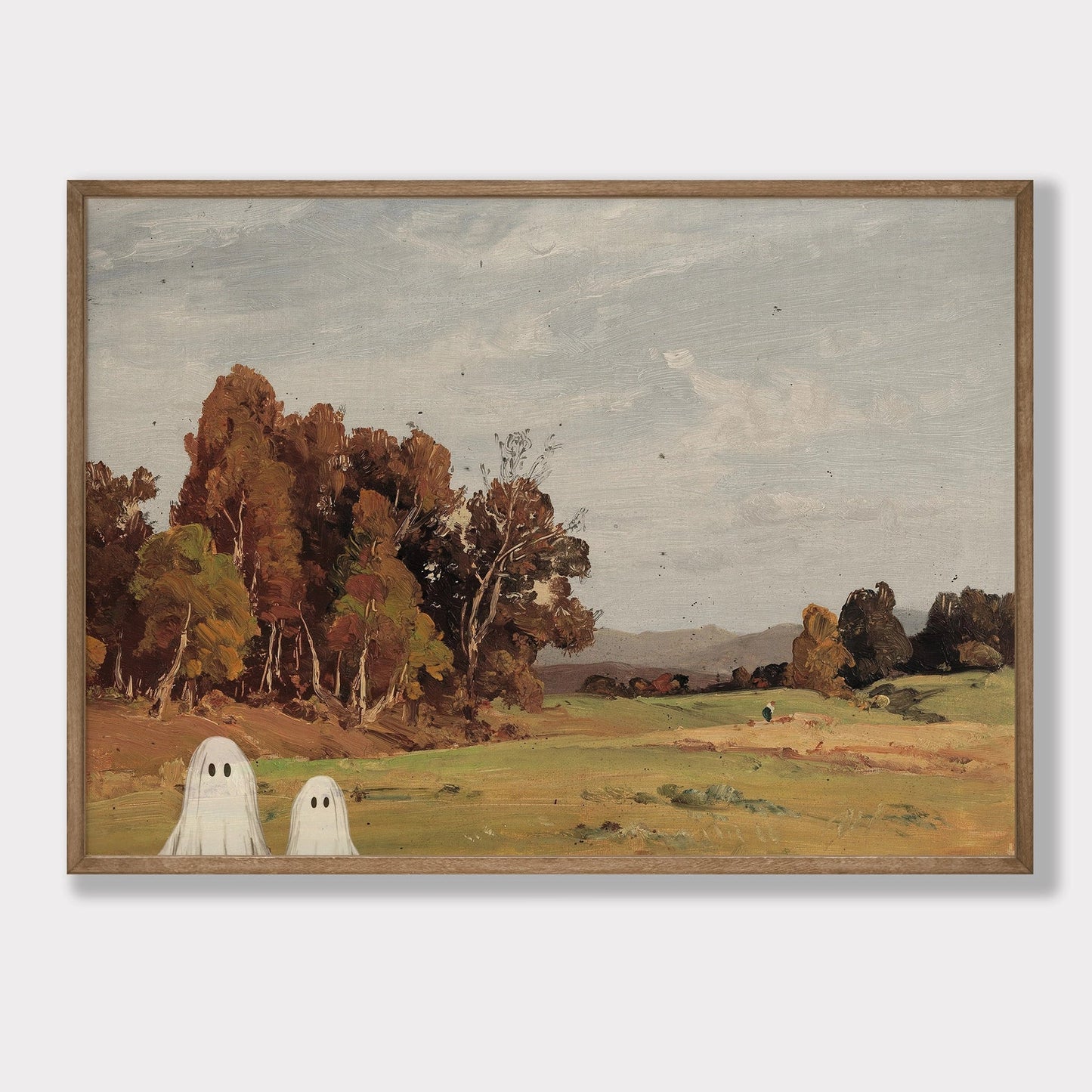 Fall Landscape with Ghosts Wall Art Print