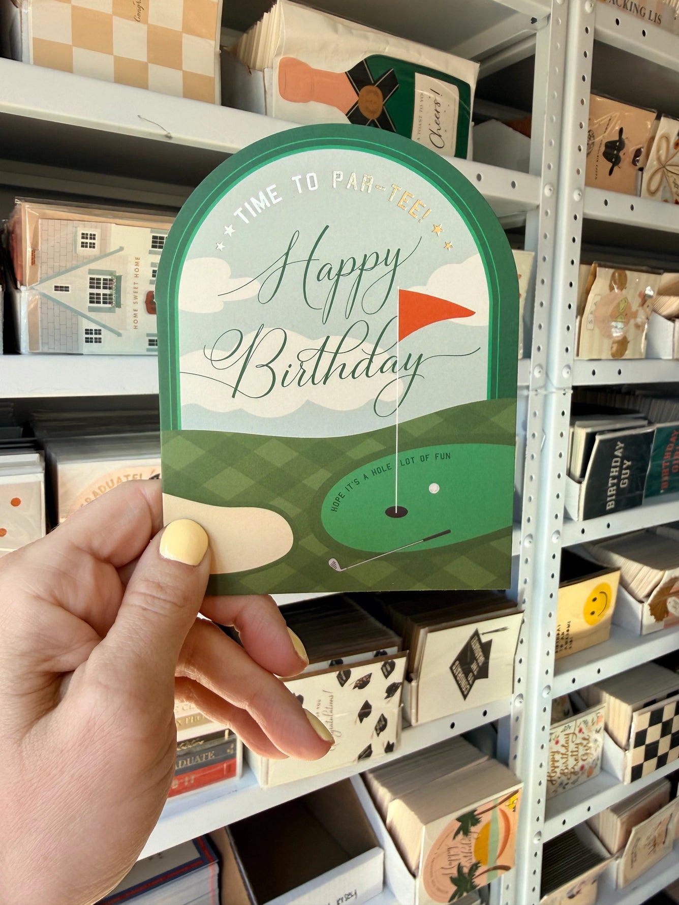Time To Par-Tee Golf Birthday Card