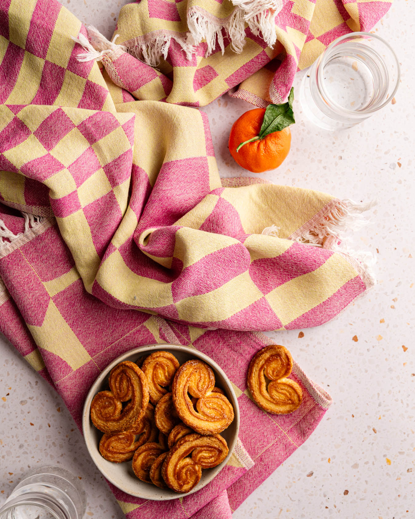 Fuschia & Pistachio Blocks Geometric Tea Towel