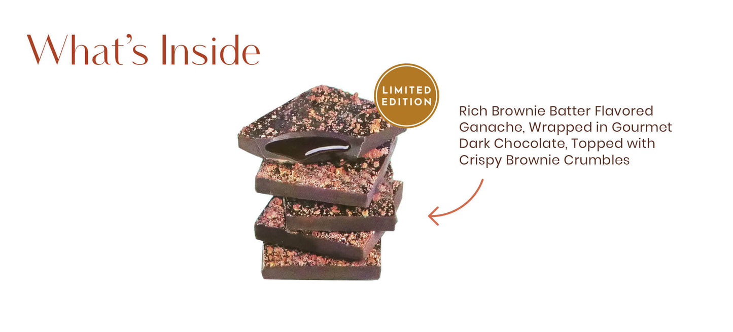 Limited Brownie Batter Ganache Dark Chocolate Bar by Ethel M Chocolates