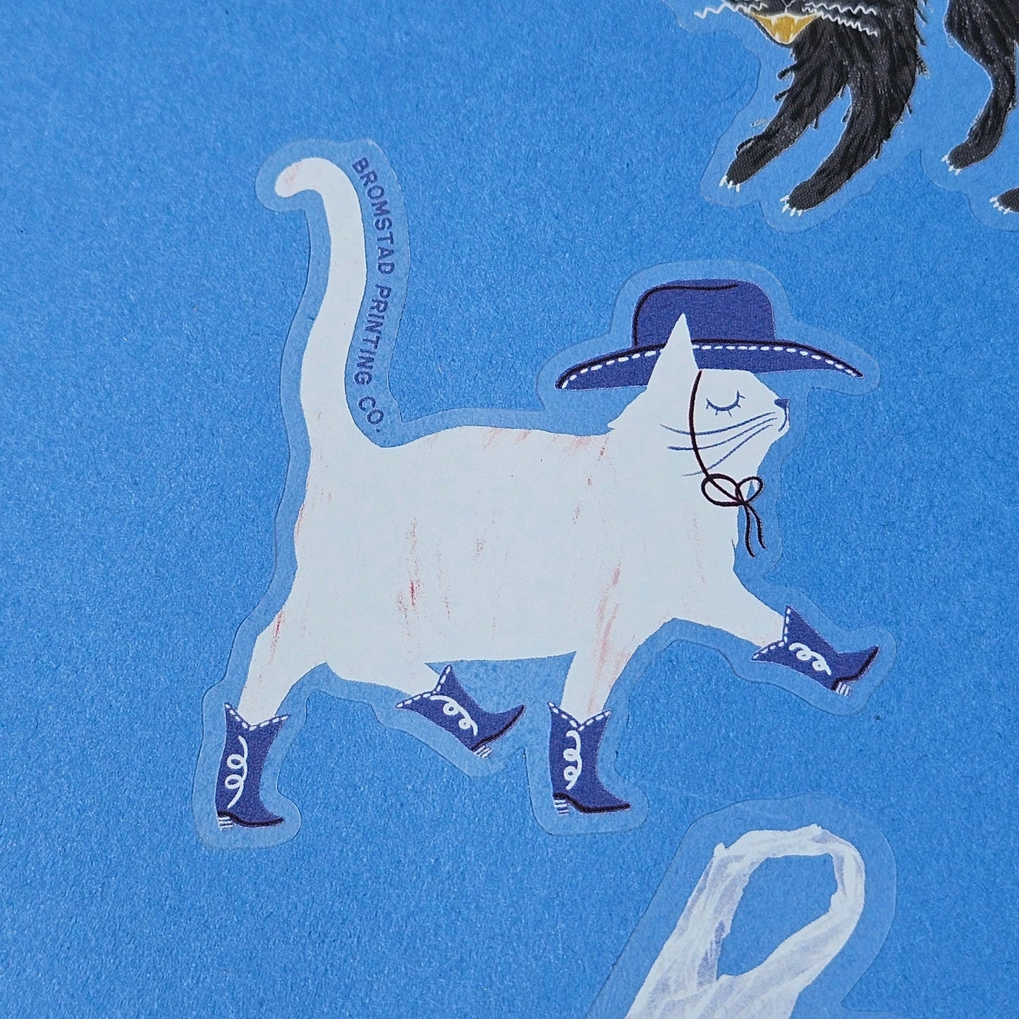 Cowboy Cat Clear Vinyl Sticker