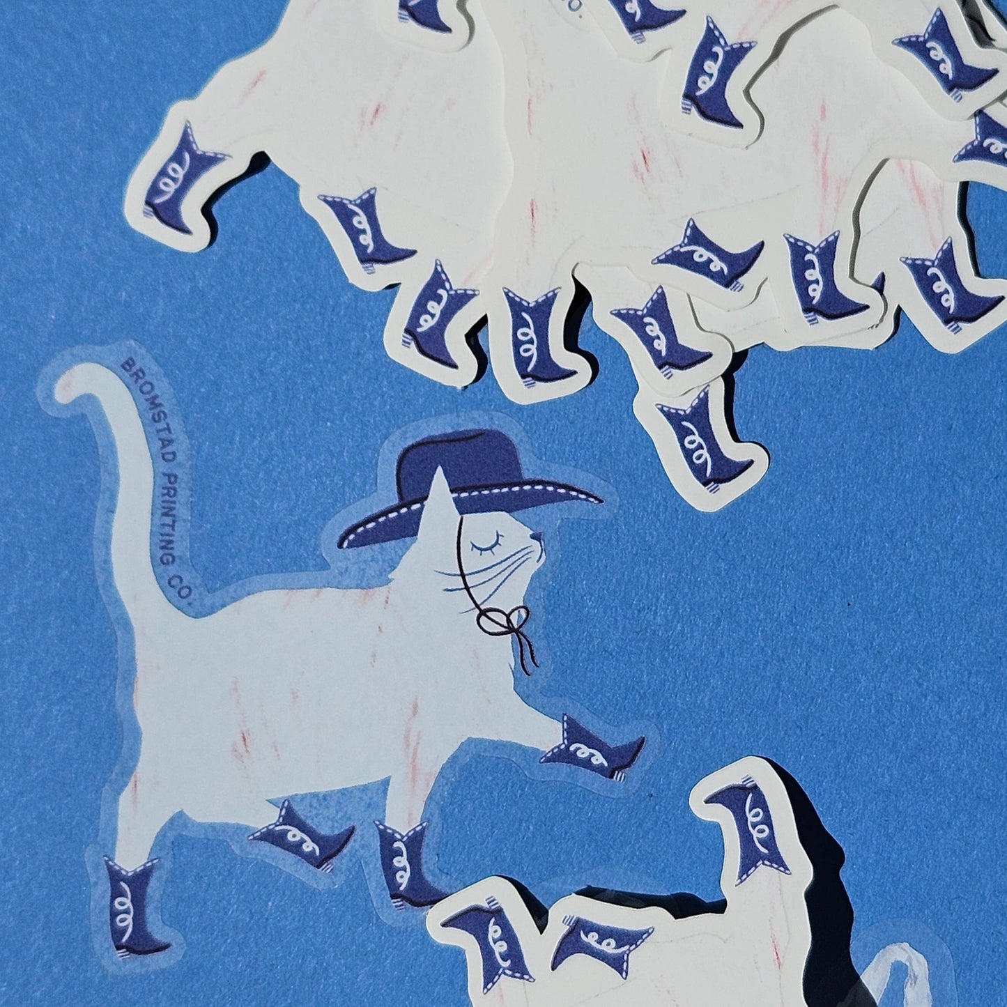 Cowboy Cat Clear Vinyl Sticker