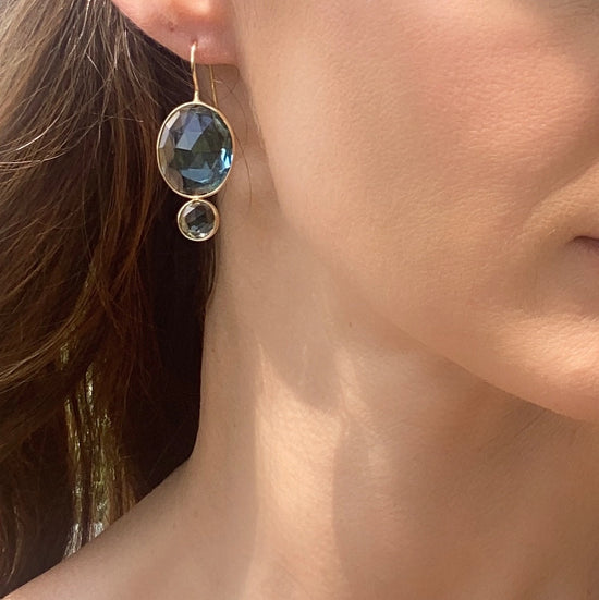Lilac Valencia Oval Cut Earrings by Amelia Rose Jewelry