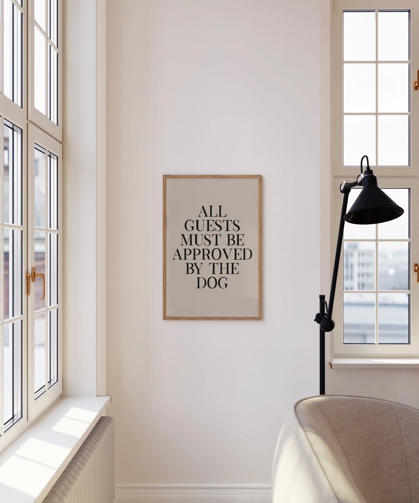 All Guests Must Be Approved By the Dog Wall Art Print