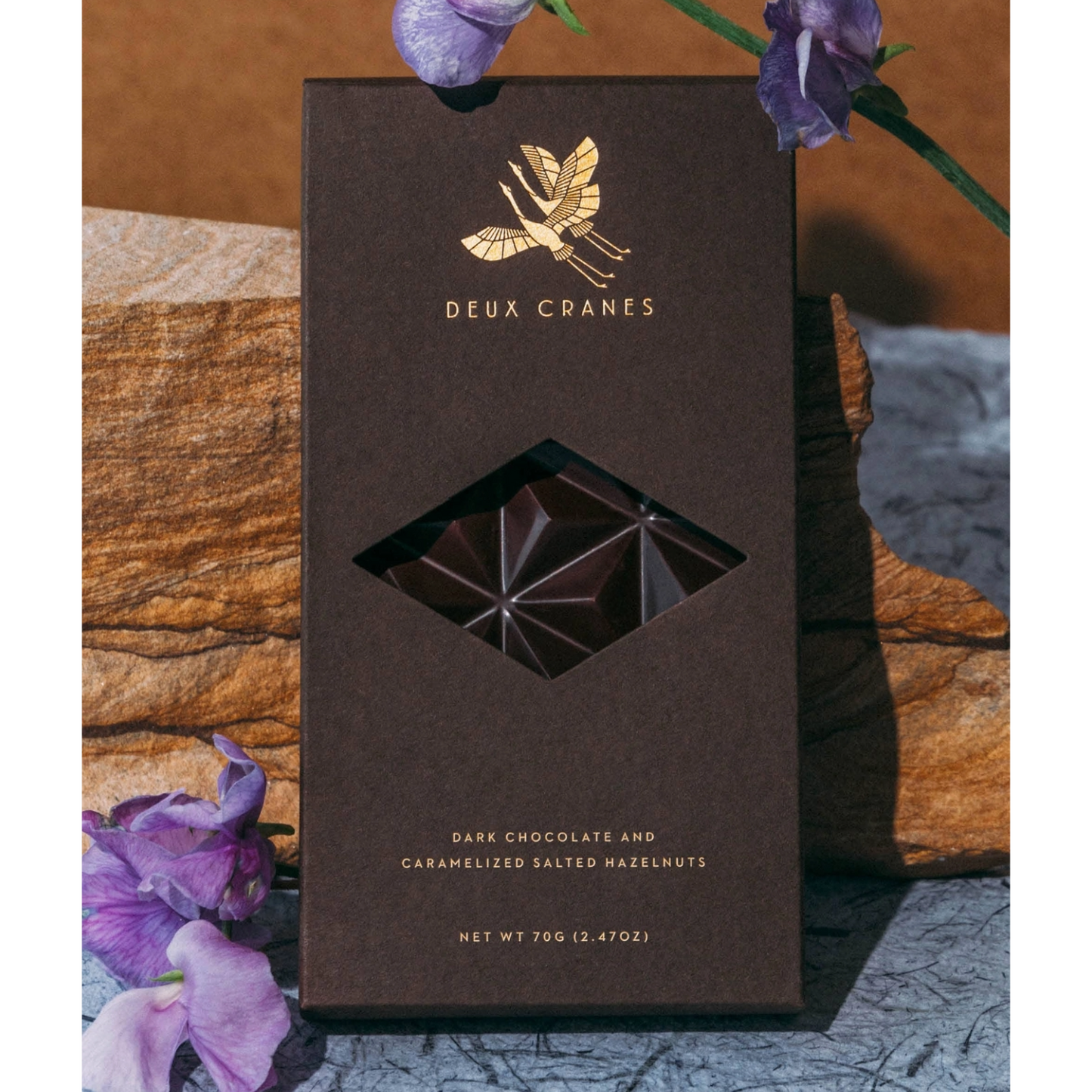 Caramelized Hazelnuts Dark Chocolate Bar