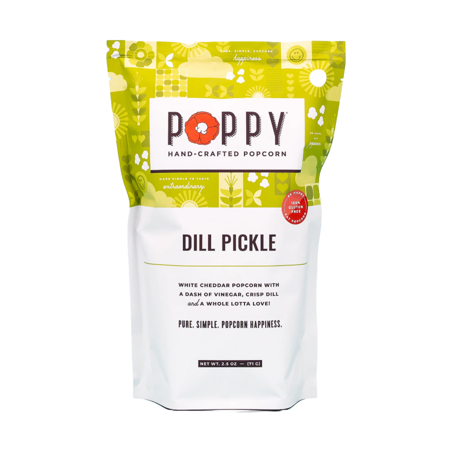 Dill Pickle Popcorn Bag by Poppy Hand-Crafted Popcorn