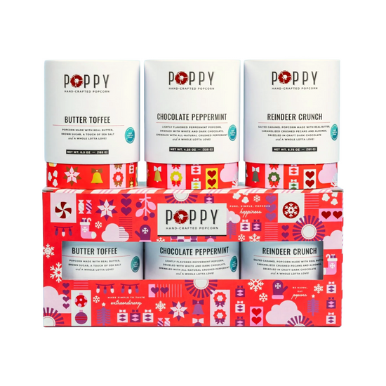 Holiday Popcorn Cylinder Trio