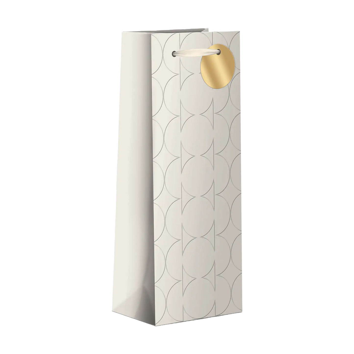 Ivory Circles Wine Bag by Punch Studio