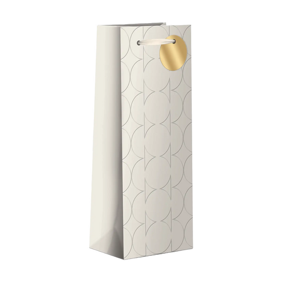 Ivory Circles Wine Bag by Punch Studio