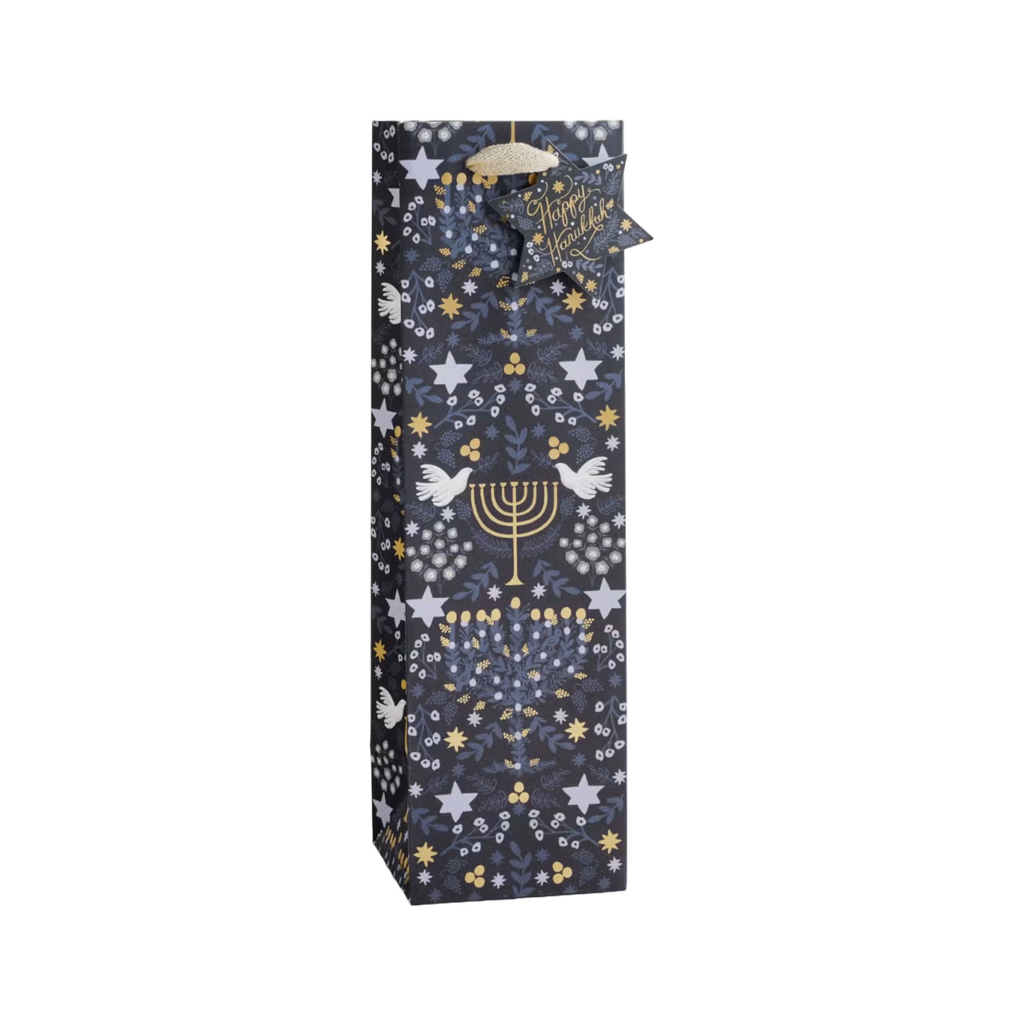 Laurel Menorah Wine Gift Bag by Rifle Paper Co.