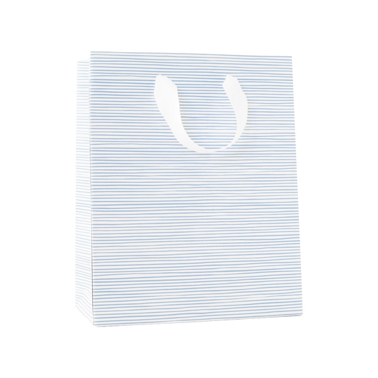 Medium Blue Stripe Gift Bag by Sugar Paper