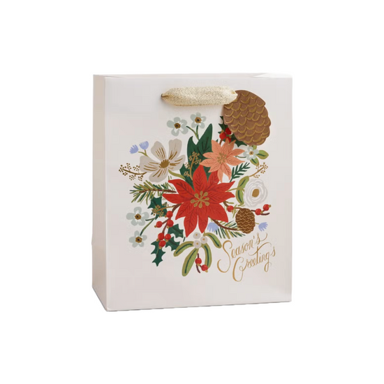 Load image into Gallery viewer, Medium Holiday Bouquet Gift Bag by Rifle Paper Co.
