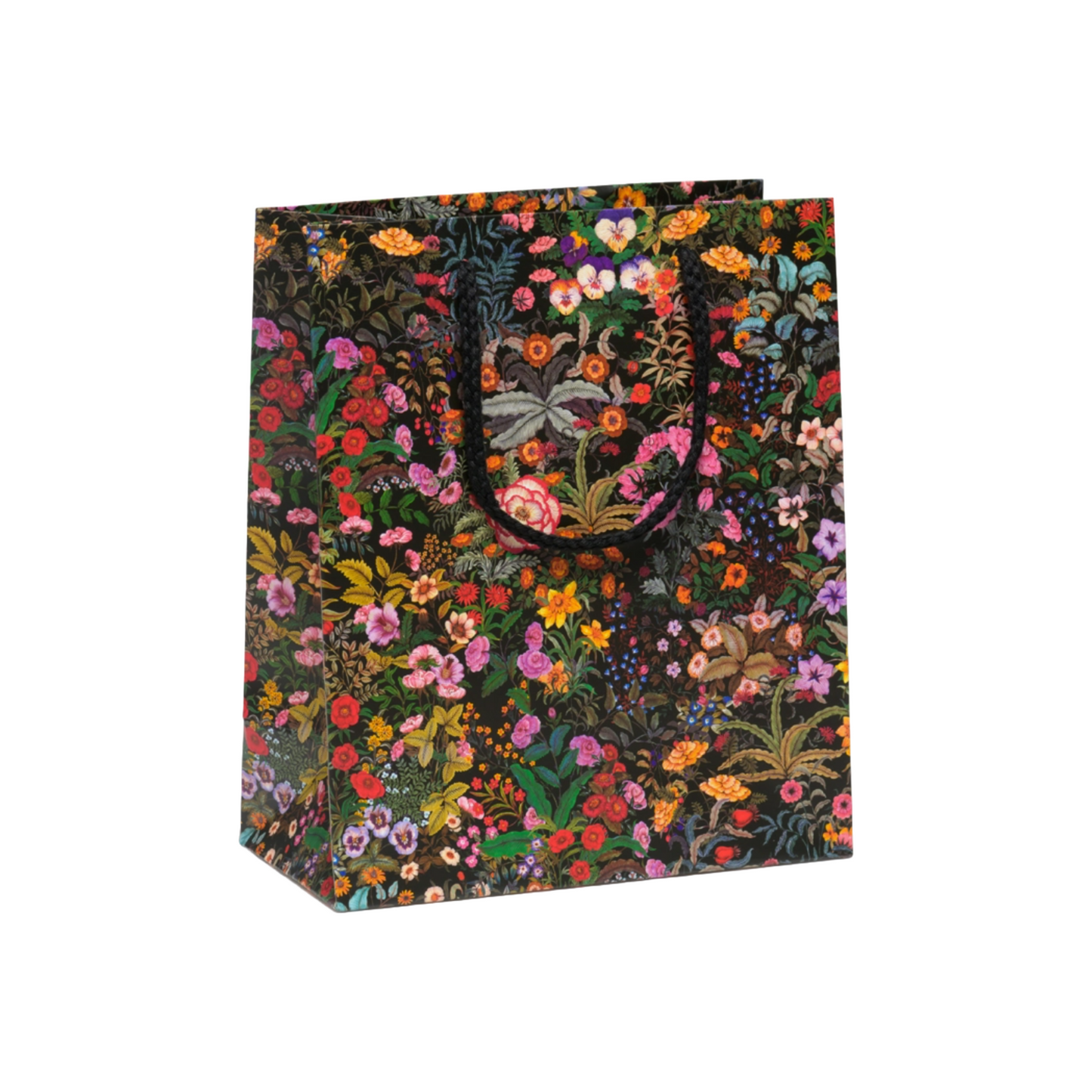 Load image into Gallery viewer, Medium Meadow Black Gift Bag by Red Cap Cards
