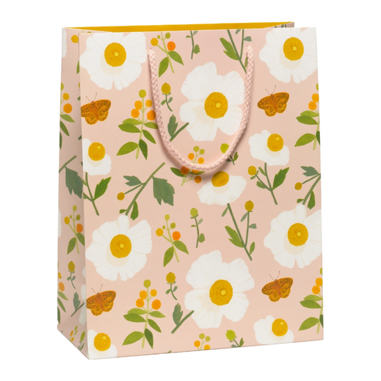 Large White Poppies Gift Bag by Red Cap Cards
