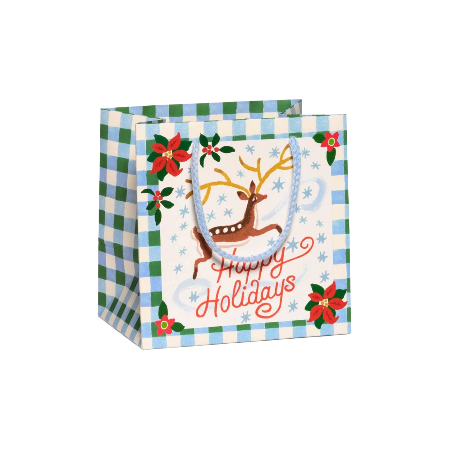 Small Holiday Reindeer Gift Bag