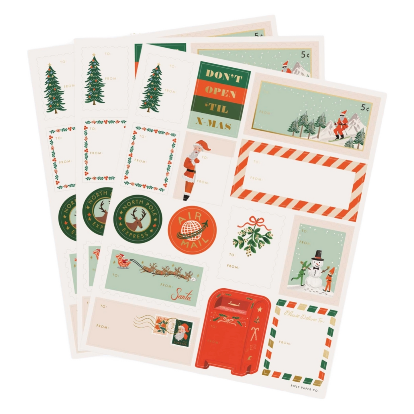 Santa's Workshop Gift Labels by Rifle Paper Co.