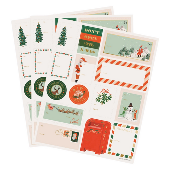 Santa's Workshop Gift Labels by Rifle Paper Co.