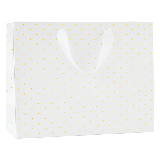Large Gold Swiss Dot Gift Bag by Sugar Paper
