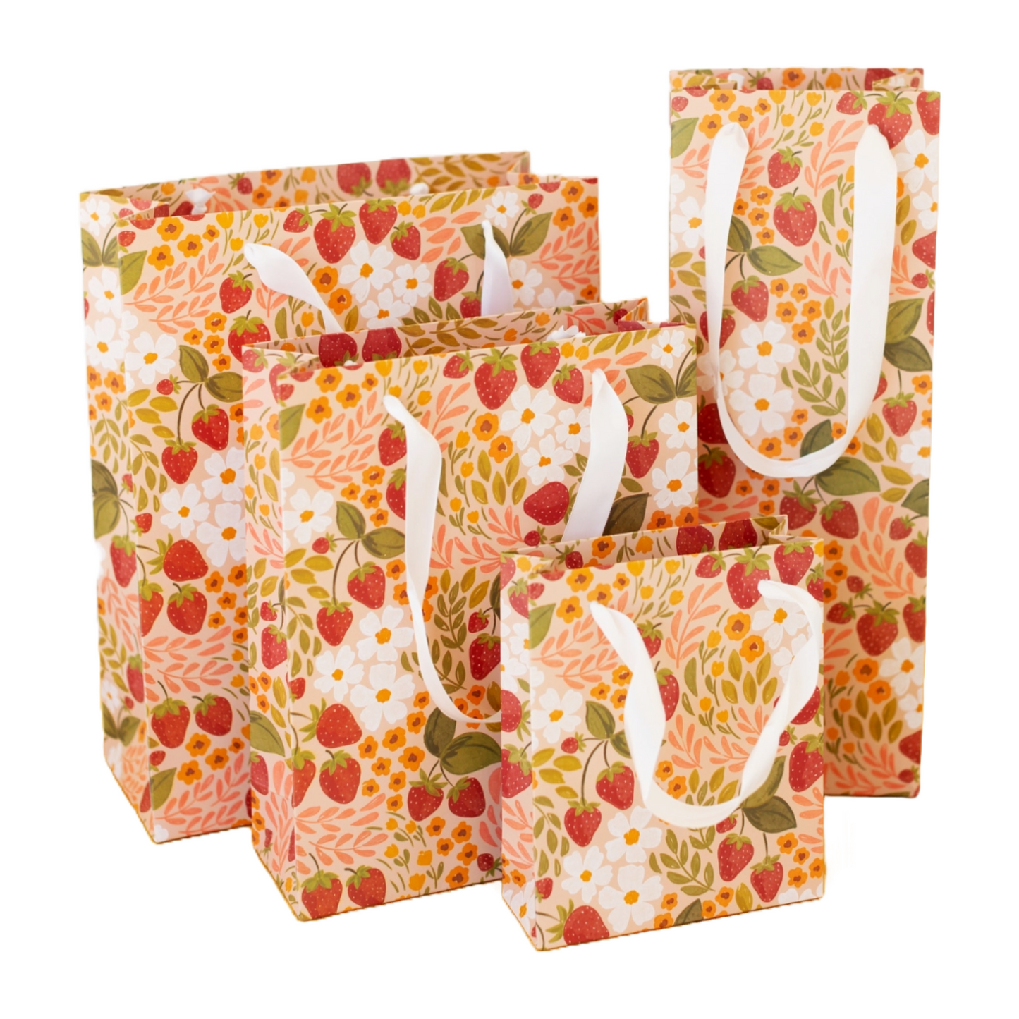 Large Strawberry Patch Gift Bag by Elyse Breanne Design