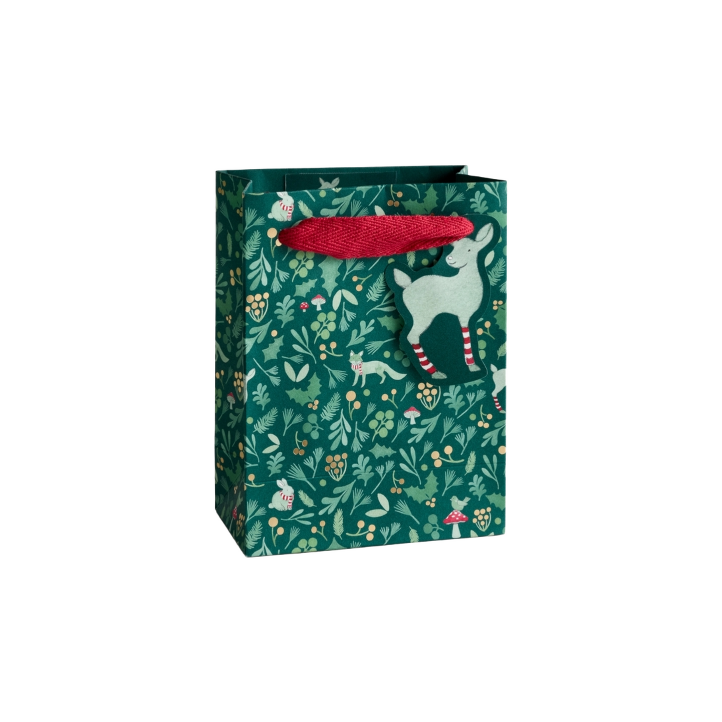 Small Winter Forest Christmas Holiday Gift Bag