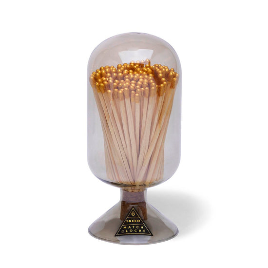 Smoke + Gold-Tipped Match Cloche