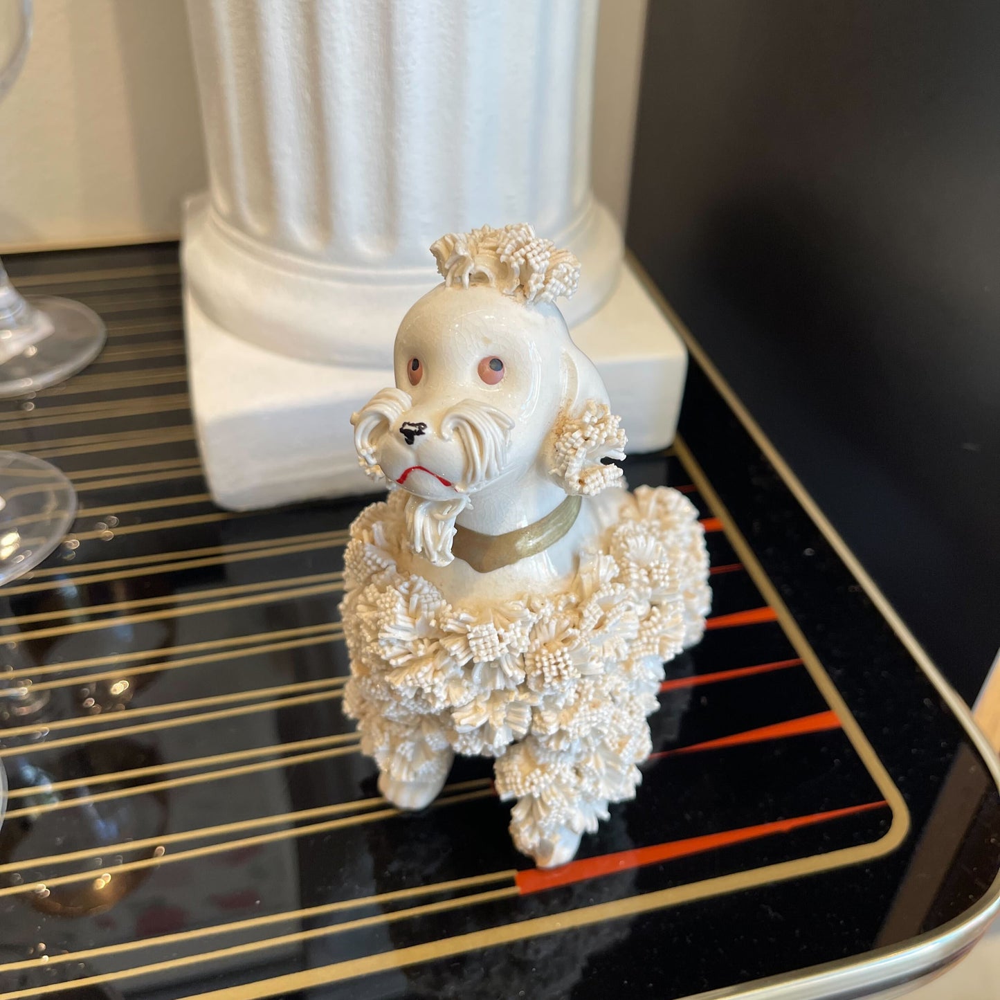 Vintage Spaghetti Ceramic Poodle by MJ Vintage