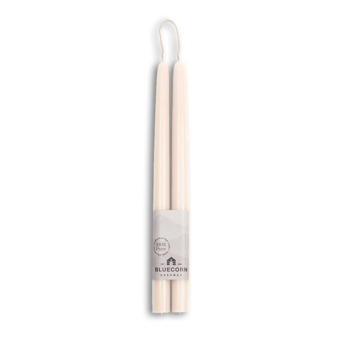 10" Ivory Beeswax Taper Set