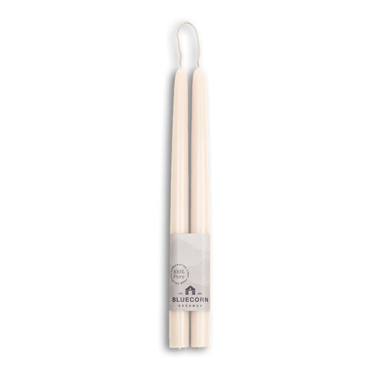 10" Ivory Beeswax Taper Set