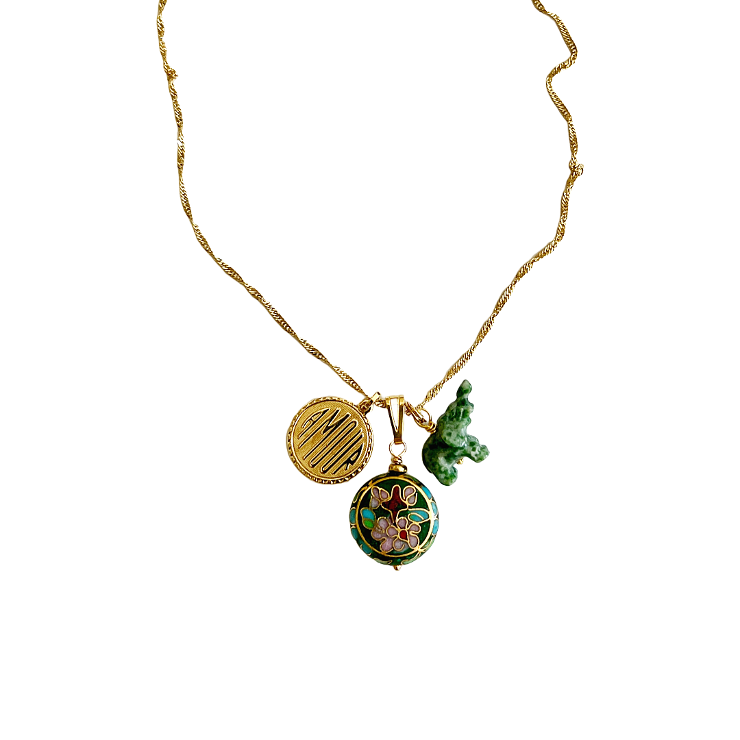 Ula Chunky Charm Necklace by Sandrine France Studio