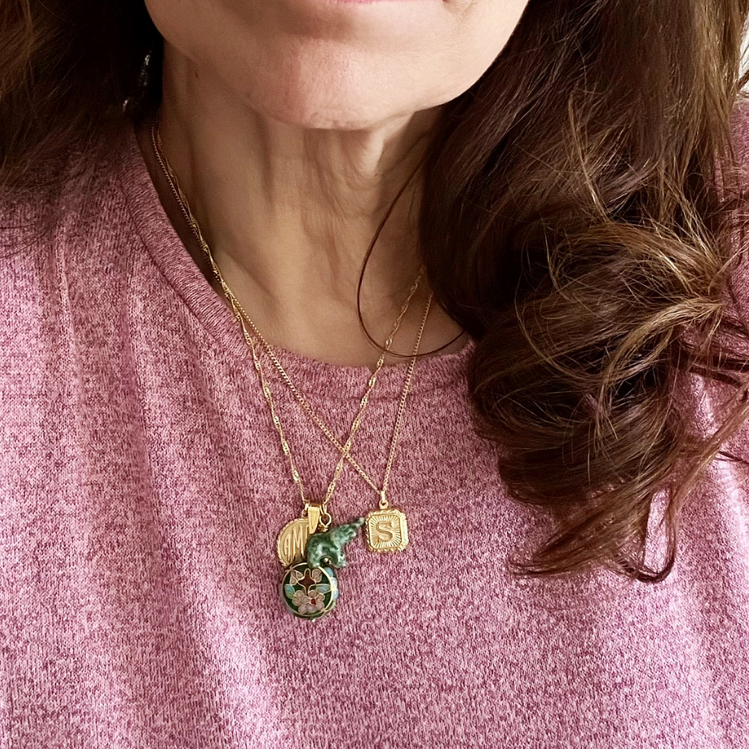 Ula Chunky Charm Necklace by Sandrine France Studio
