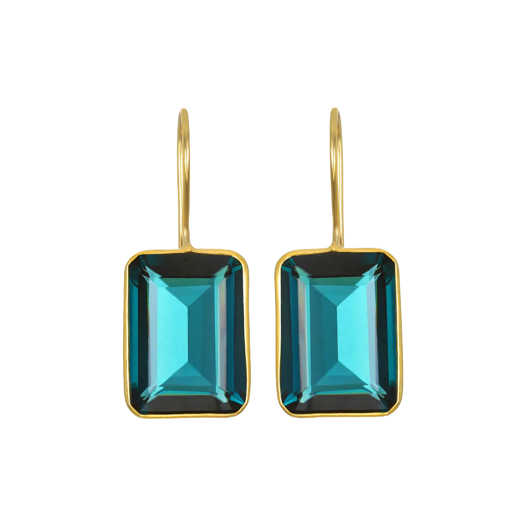 Valencia Emerald Cut Dangles by Amelia Rose Jewelry