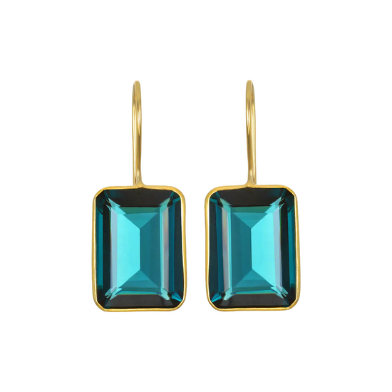 Valencia Emerald Cut Dangles by Amelia Rose Jewelry